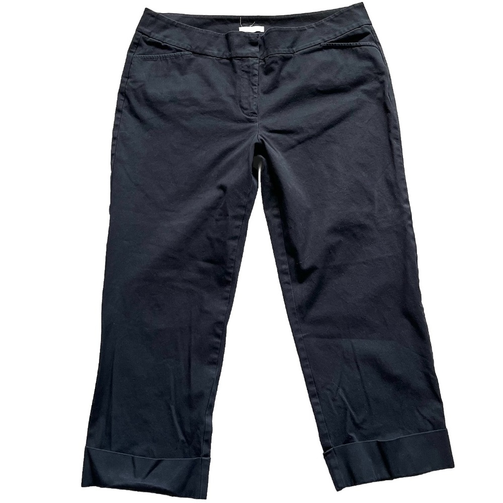 EILEEN FISHER ORGANIC COTTON CROPPED PANTS SIZE MEDIUM MINIMALIST EFFORTLESS